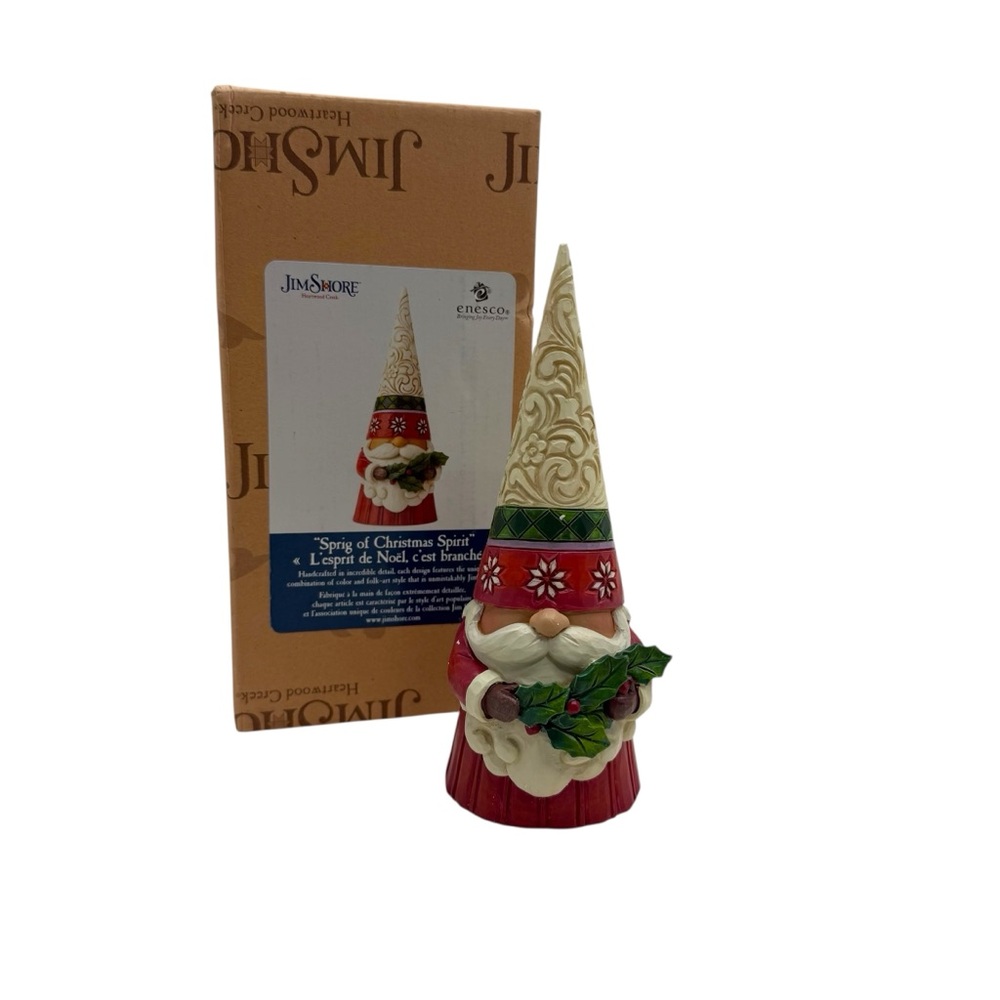 Jim Shore | Sprig of Christmas Spirit Gnome Figurine 6"